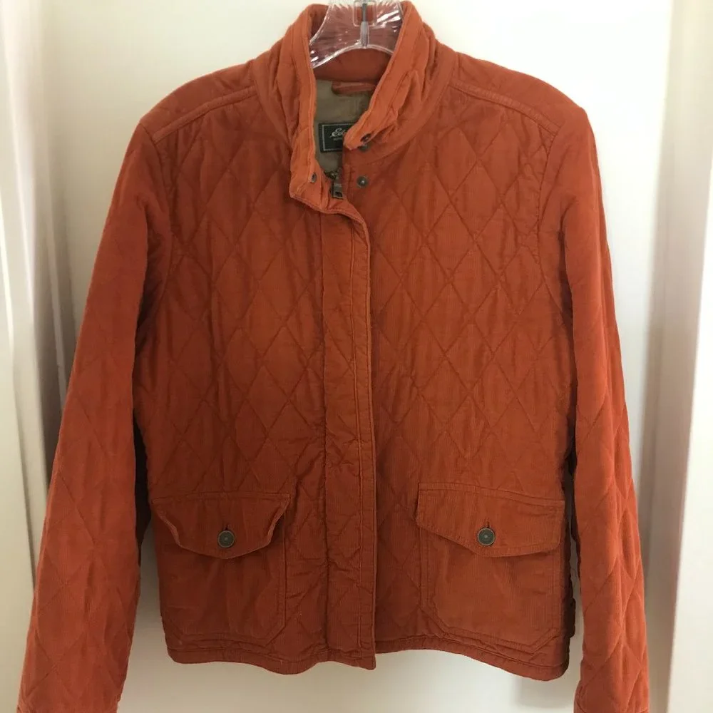 Vintage Eddie Bauer Quilted Jacket, Rust Colored, Size Medium - Picture 1 of 9
